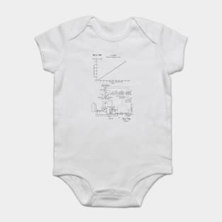 Electrical Measuring System Vintage Patent Hand Drawing Baby Bodysuit